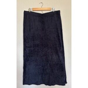 Barefoot Dreams CozyChic Lite Midi Skirt XL Charcoal Soft Knit Lounge Casual